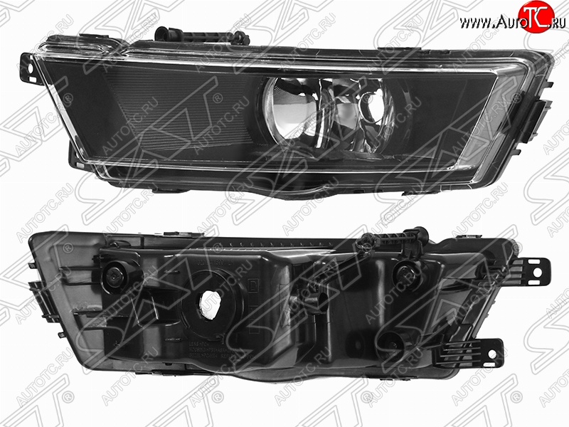 2 039 р. Левая противотуманная фара (чёрная) SAT  Skoda Rapid ( NH3,  NH1) (2012-2017) дорестайлинг лифтбэк, хэтчбэк дорестайлинг  с доставкой в г. Краснодар