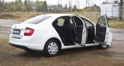 2 149 р. Накладки на порожки автомобиля RA Skoda Rapid NH1 хэтчбэк дорестайлинг (2012-2017) (Комплект (передние+задние))  с доставкой в г. Краснодар. Увеличить фотографию 4