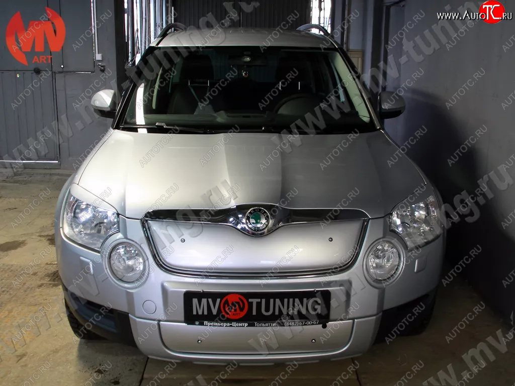 4 999 р. Зимние заглушки (верхняя и нижняя) MV-Tuning Skoda Yeti (2009-2013) (Неокрашенная)  с доставкой в г. Краснодар