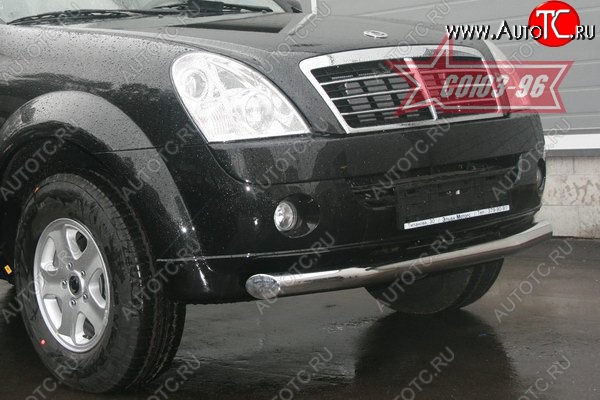 12 239 р. Защита переднего бампера одинарная Souz-96 (d76) SSANGYONG Rexton Y250 (2006-2012)  с доставкой в г. Краснодар