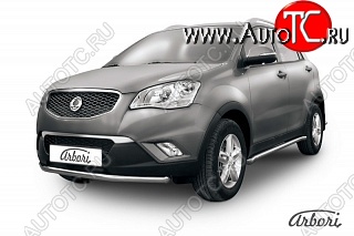 11 609 р. Защита переднего бампера Arbori SSANGYONG Actyon дорестайлинг (2010-2013)  с доставкой в г. Краснодар