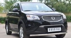 14 199 р. Одинарная защита переднего бампера диаметром 63 мм SLITKOFF SSANGYONG Actyon дорестайлинг (2010-2013)  с доставкой в г. Краснодар. Увеличить фотографию 4