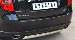 16 849 р. Защита заднего бампера (Ø75x42 мм, нержавейка) Russtal SSANGYONG Actyon дорестайлинг (2010-2013)  с доставкой в г. Краснодар. Увеличить фотографию 2