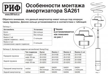 6 549 р. Амортизатор передний усиленный (штатный и лифт 0-30 мм, масляный) РИФ SSANGYONG Kyron дорестайлинг (2005-2007)  с доставкой в г. Краснодар. Увеличить фотографию 3