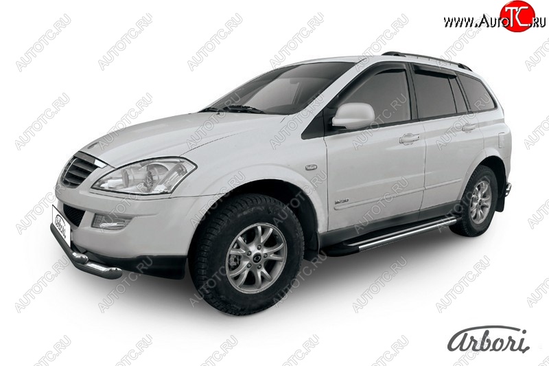 12 509 р. Порожки для ног Arbori Luxe Black SSANGYONG Kyron рестайлинг (2007-2016)  с доставкой в г. Краснодар