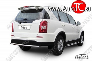 8 549 р. Защита заднего бампера Arbori SSANGYONG Rexton Y290 (2012-2017)  с доставкой в г. Краснодар