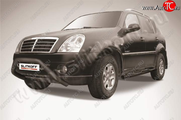 20 999 р. Кенгурятник d57 широкий мини  SSANGYONG Rexton  Y250 (2006-2012) (Цвет: серебристый)  с доставкой в г. Краснодар