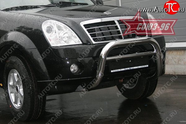 17 819 р. Защита переднего бампера Souz-96 (d76) SSANGYONG Rexton Y250 (2006-2012)  с доставкой в г. Краснодар