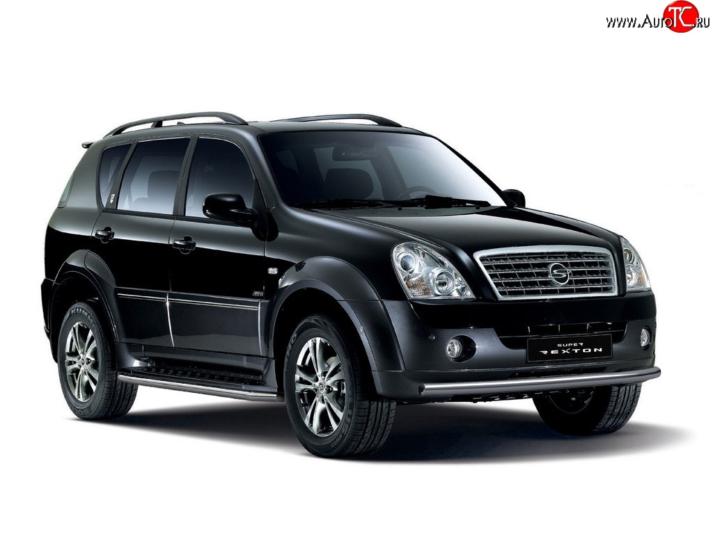 4 299 р. Защита порогов из трубы Ø51 Petroil Tuning. SSANGYONG Rexton Y250 (2006-2012) (Нержавеющая полированная сталь)  с доставкой в г. Краснодар