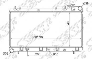 Радиатор двигателя SAT  Forester  SF, Impreza  GC
