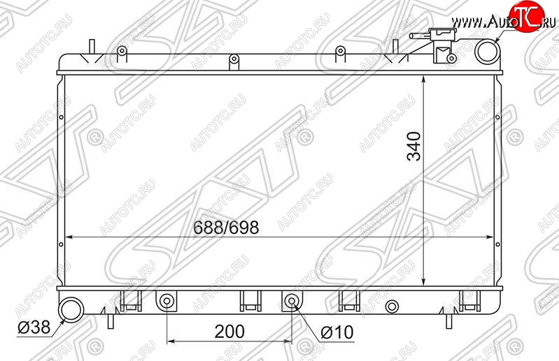 6 299 р. Радиатор двигателя SAT  Subaru Forester  SF - Impreza  GC  с доставкой в г. Краснодар