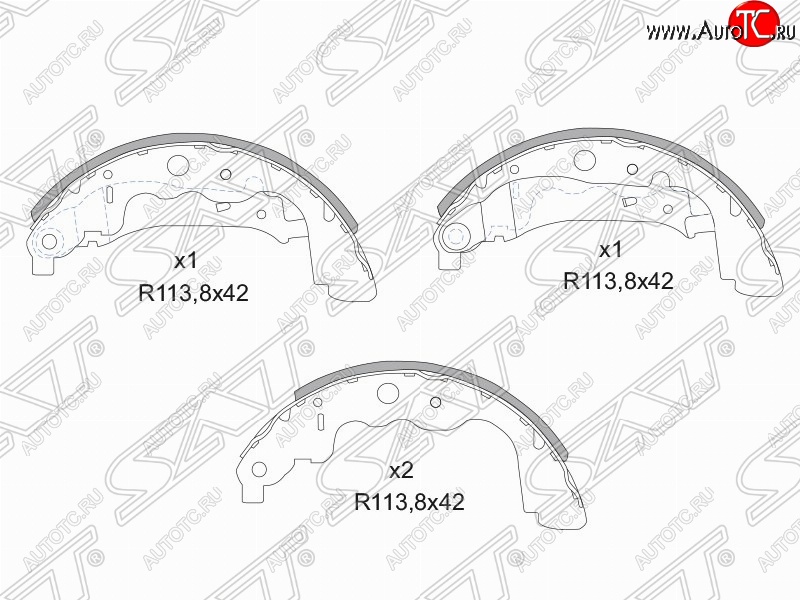 1 429 р. Колодки тормозные задние SAT Subaru Impreza GD седан дорестайлинг (2000-2002)  с доставкой в г. Краснодар