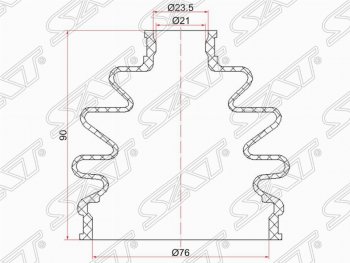 Пыльник ШРУСа (наружный) SAT Subaru Forester (SF,  SG,  SH), Impreza (GD,  GG)