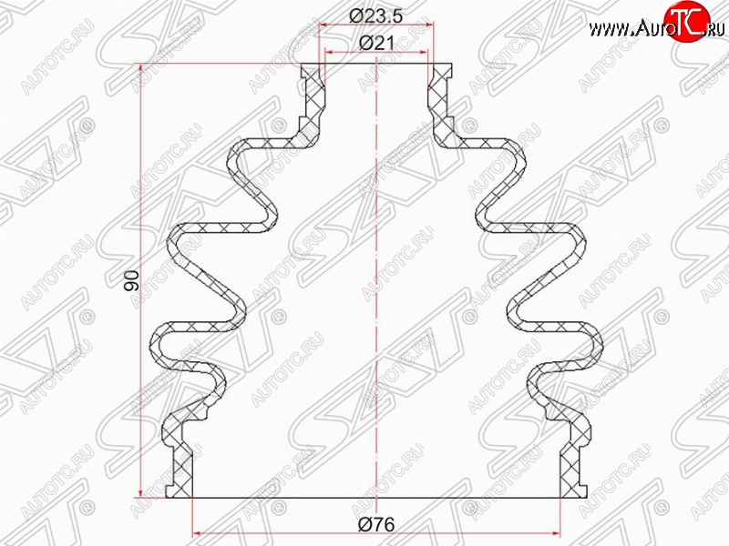 399 р. Пыльник ШРУСа (наружный) SAT  Subaru Forester (SF,  SG,  SH), Impreza (GD,  GG)  с доставкой в г. Краснодар