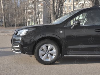 21 399 р. Защита переднего бампера SLITKOFF d63 секции-d42 дуга Subaru Forester SJ рестайлинг (2016-2019)  с доставкой в г. Краснодар. Увеличить фотографию 4