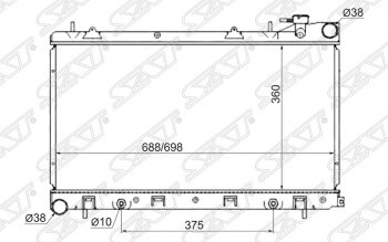 Радиатор двигателя SAT (пластинчатый)  Forester  SG, Impreza ( GD,  GG)