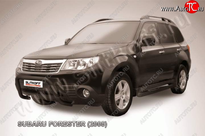 18 349 р. Кенгурятник d57 низкий рама  Subaru Forester  SH (2008-2013) (Цвет: серебристый)  с доставкой в г. Краснодар