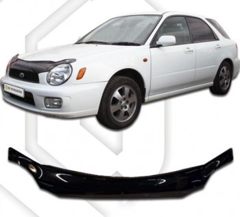 Дефлектор капота (GGA, GGB) CA-Plastic Subaru (Субару) Impreza (Импреза) ( GD,  GG) (2000-2002) GD, GG седан дорестайлинг, хэтчбэк дорестайлинг