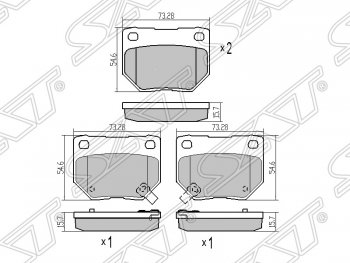 Колодки тормозные SAT (задние) Subaru Impreza GD седан дорестайлинг (2000-2002)