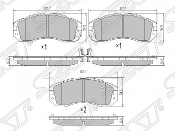 Колодки тормозные SAT (передние) Subaru Impreza GC седан (1992-2000)