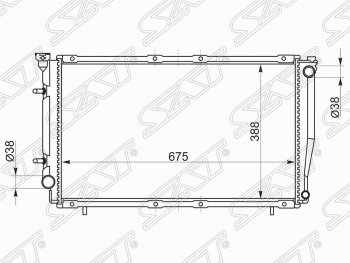 Радиатор двигателя SAT Subaru Legacy BD/B11 седан дорестайлинг (1993-1996)