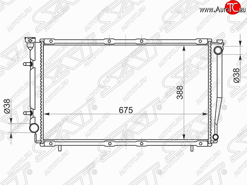 10 349 р. Радиатор двигателя SAT Subaru Legacy BD/B11 седан дорестайлинг (1993-1996)  с доставкой в г. Краснодар