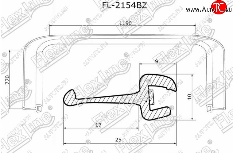 2 999 р. Молдинг лобового стекла FlexLine  Subaru Legacy  BH/BE12 - Outback  BH/BE12  с доставкой в г. Краснодар