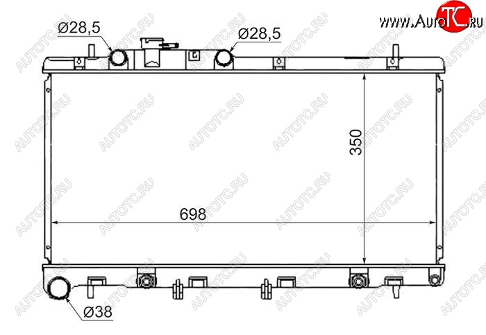 8 299 р. Радиатор двигателя SAT  Subaru Legacy  BH/BE12 - Outback  BH/BE12  с доставкой в г. Краснодар