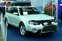 9 224 р. Защита переднего бампера Souz-96 (d60) Subaru Outback BP дорестайлинг универсал (2003-2006)  с доставкой в г. Краснодар. Увеличить фотографию 3