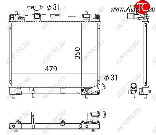 6 399 р. Радиатор двигателя SAT Toyota Corolla Axio (E160) седан дорестайлинг (2012-2016)  с доставкой в г. Краснодар