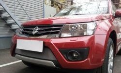 1 539 р. Сетка на бампер Russtal (хром)  Suzuki Grand Vitara ( JT 5 дверей,  JT) (2012-2016) 2-ой рестайлинг, 3 двери 2-ой рестайлинг  с доставкой в г. Краснодар. Увеличить фотографию 3