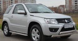 26 999 р. Широкая защита порогов (3 дв.) SLITKOFF  Suzuki Grand Vitara  JT (2012-2016) 3 двери 2-ой рестайлинг  с доставкой в г. Краснодар. Увеличить фотографию 3