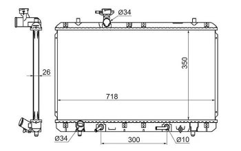 Радиатор двигателя SAT Suzuki Aerio RA21S, RC51S cедан рестайлинг (2003-2007)
