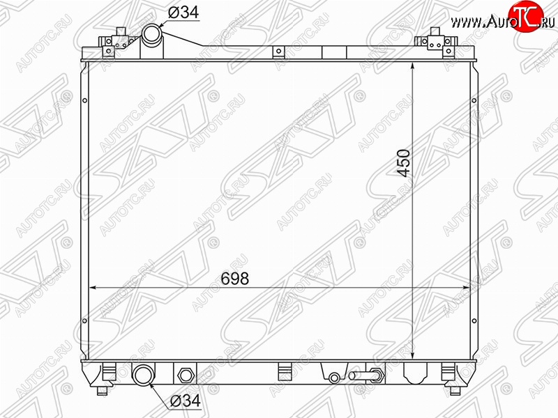 6 399 р. Радиатор двигателя SAT Suzuki Escudo 3 дорестайлинг (2006-2008)  с доставкой в г. Краснодар