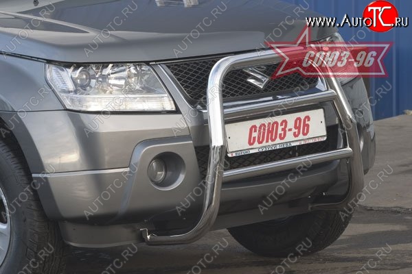 11 249 р. Защита переднего бампера Souz-96 (d60) Suzuki Grand Vitara JT 3 двери дорестайлинг (2005-2008)  с доставкой в г. Краснодар