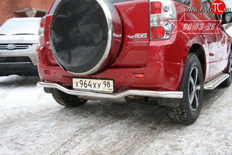 8 504 р. Защита заднего бампера Souz-96 (d60) Suzuki Grand Vitara JT 3 двери дорестайлинг (2005-2008)  с доставкой в г. Краснодар