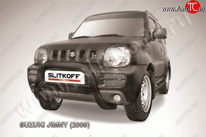 25 999 р. Кенгурятник d76 низкий  Suzuki Jimny  JB23/JB43 (2002-2012) 1-ый рестайлинг (Цвет: серебристый)  с доставкой в г. Краснодар