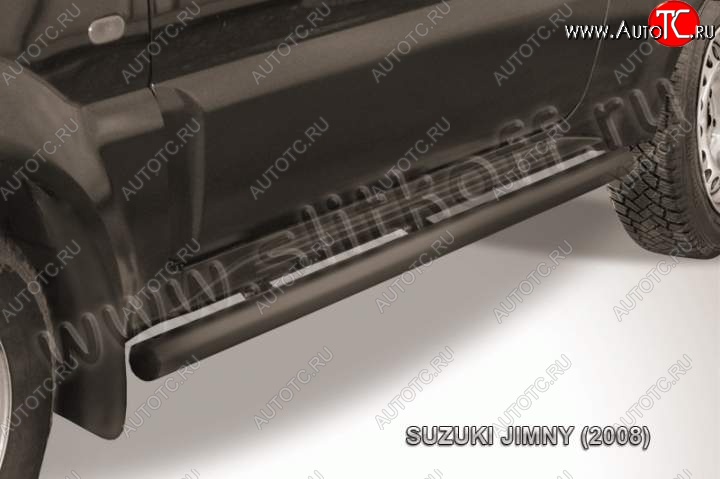 10 949 р. Защита порогов Slitkoff Suzuki Jimny JB23/JB43 1-ый рестайлинг (2002-2012) (Цвет: серебристый)  с доставкой в г. Краснодар