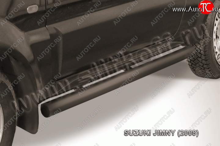 11 749 р. Защита порогов Slitkoff Suzuki Jimny JB23/JB43 1-ый рестайлинг (2002-2012) (Цвет: серебристый)  с доставкой в г. Краснодар