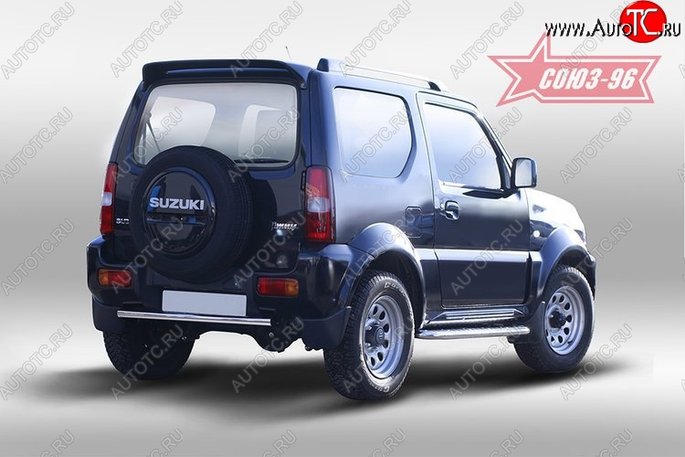 8 279 р. Защита заднего бампера Souz-96 (d42) Suzuki Jimny JB23/JB43 2-ой рестайлинг (2012-2018)  с доставкой в г. Краснодар