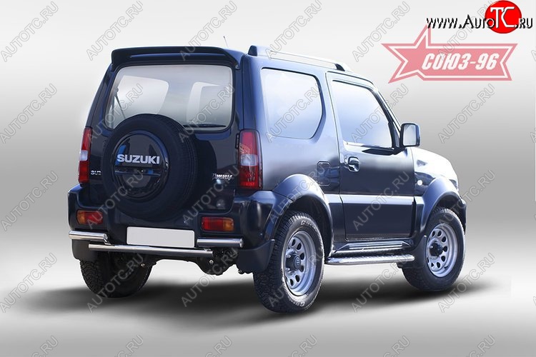 8 819 р. Защита заднего бампера из трёх труб (d60) Souz-96  Suzuki Jimny  JB23/JB43 (2012-2018) 2-ой рестайлинг  с доставкой в г. Краснодар