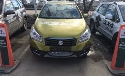 2 199 р. Сетка на бампер Russtal (хром) Suzuki SX4 JYB, JYA хэтчбэк дорестайлинг (2013-2016)  с доставкой в г. Краснодар. Увеличить фотографию 3