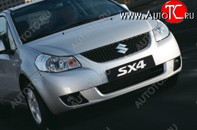 37 999 р. Передний бампер TYG Suzuki SX4 GYC21S дорестайлинг седан (2006-2012) (Неокрашенный)  с доставкой в г. Краснодар