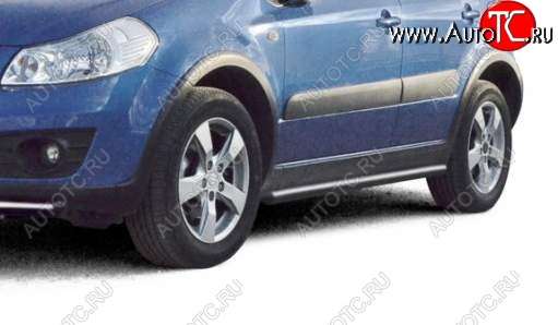 26 799 р. Защита порогов ТехноСфера (Техно Сфера) (нержавейка, 63.5 mm)  Suzuki SX4  GYA,GYB (2010-2016)  рестайлинг, хэтчбэк  с доставкой в г. Краснодар