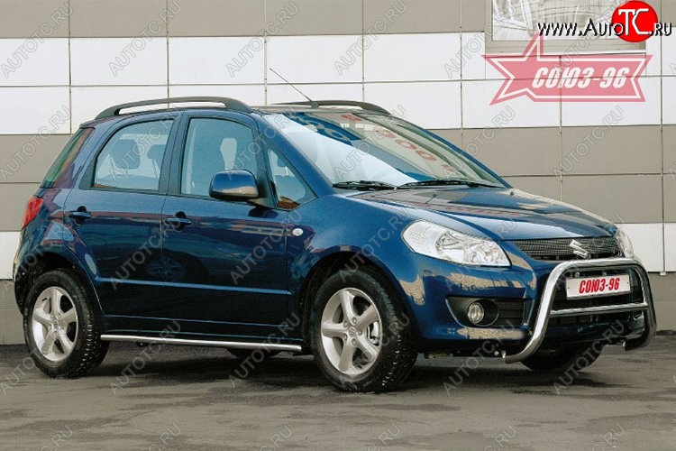 9 899 р. Защита переднего бампера Souz-96 (d60) Suzuki SX4 GYA,GYB  рестайлинг, хэтчбэк (2010-2016)  с доставкой в г. Краснодар