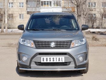 16 449 р. Одинарная защита переднего бампера диаметром 42 мм SLITKOFF  Suzuki Vitara  LY (2015-2019) дорестайлинг  с доставкой в г. Краснодар. Увеличить фотографию 2