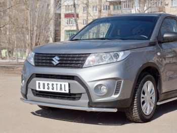 16 449 р. Одинарная защита переднего бампера диаметром 42 мм SLITKOFF  Suzuki Vitara  LY (2015-2019) дорестайлинг  с доставкой в г. Краснодар. Увеличить фотографию 3