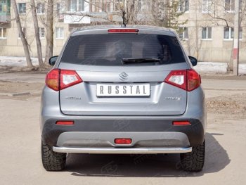 17 899 р. Одинарная защита заднего бампера из трубы диаметром 63 мм SLITKOFF Suzuki Vitara LY дорестайлинг (2015-2019)  с доставкой в г. Краснодар. Увеличить фотографию 2