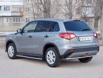 14 599 р. Защита заднего бампера (Ø42 мм, нержавейка) SLITKOFF Suzuki Vitara LY дорестайлинг (2015-2019)  с доставкой в г. Краснодар. Увеличить фотографию 3