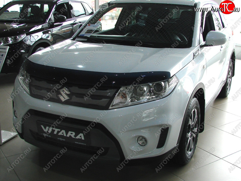 2 879 р. Дефлектор капота SIM Suzuki Vitara LY дорестайлинг (2015-2019)  с доставкой в г. Краснодар